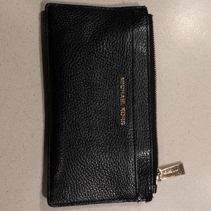 LIKE NEW Michael Kors Wallet Black with Gold Hardware
